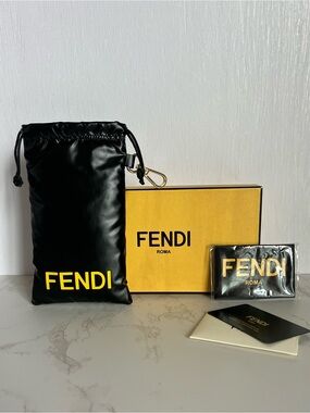 Fendi Roma Sunglass Box, Soft Case Pouch, Cleaning Cloth and Authenticity Card